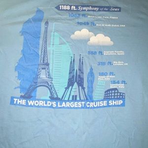 womens lg symphony of the sea cruise blue tee shirt